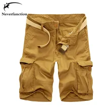 Летние пляжные шорты Карго, мужские Свободные Комбинезоны, высокое качество, Бермуды, мужские повседневные шорты с несколькими карманами размера плюс 51