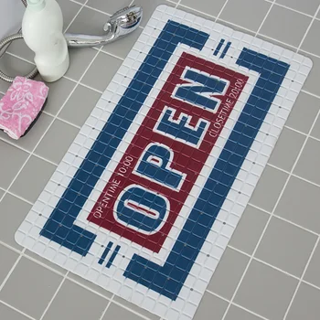 

1PC Anti-slip Bath Mat Cartoon Printed Floor Mat Suction Cup Bathroom Ground Mat (Random Pattern)