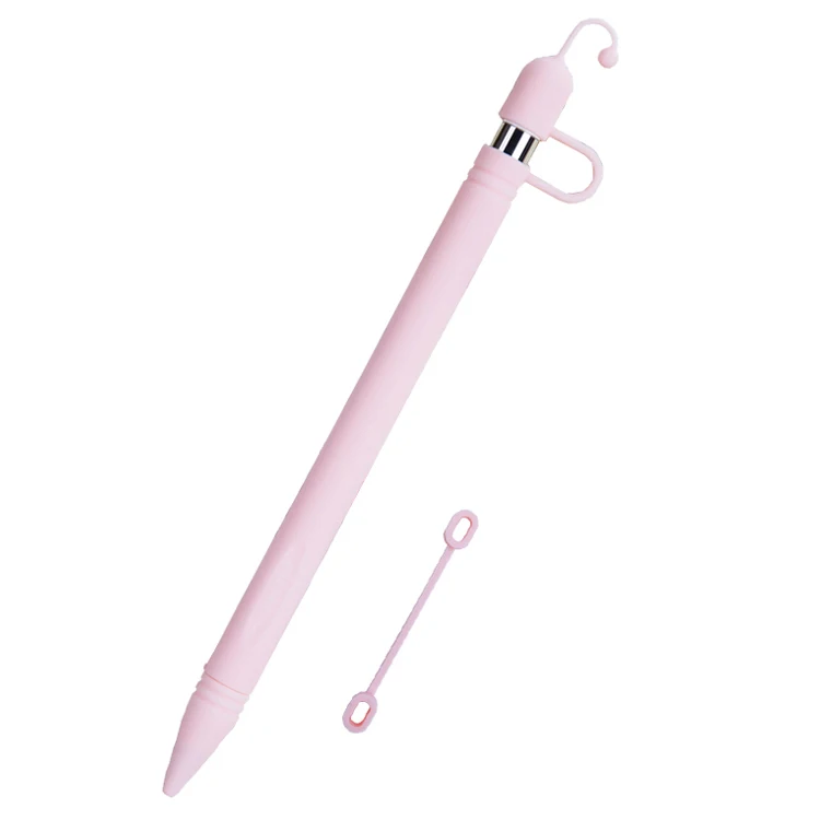 Мягкий силиконовый чехол для Apple Pencil, чехол для iPad, чехол для планшета, стилус, 360, полный защитный чехол - Цвета: New Pink