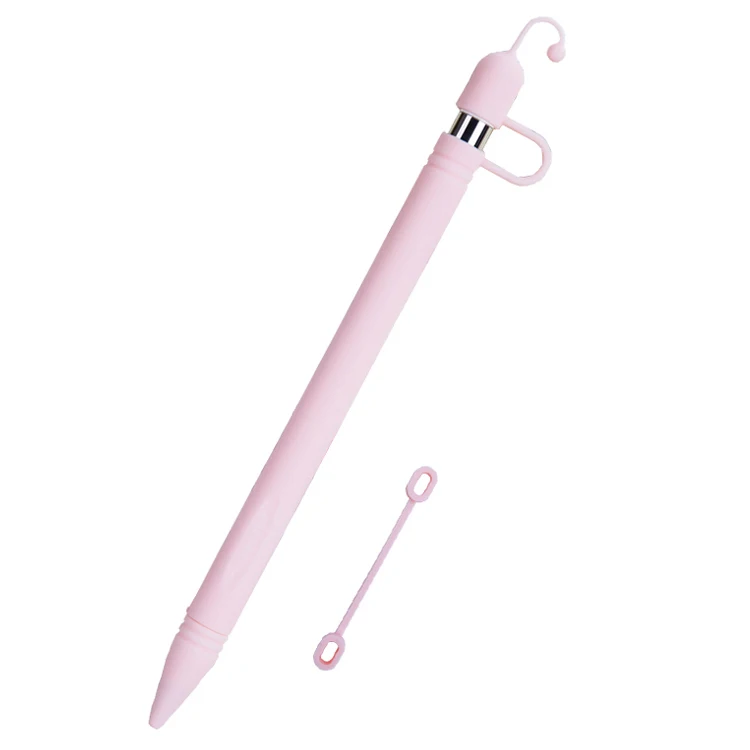 New Pink Мягкий силиконовый чехол для Apple Pencil, чехол для iPad, чехол для планшета, стилус, 360, полный защитный чехол - Цвета: New Pink