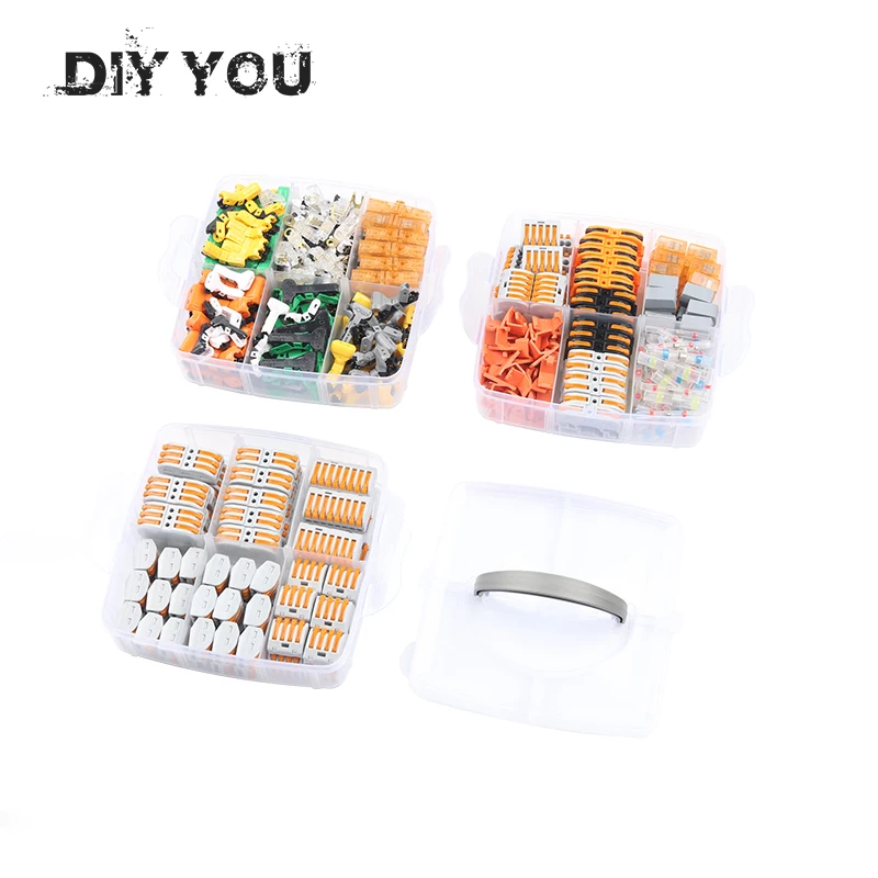 

158/376 PCS Mixed PCT-412-212-218- 222 Compact Wire Wiring Connector Conductor Terminal Block Quick Connectors DIY YOU SPL-2 3