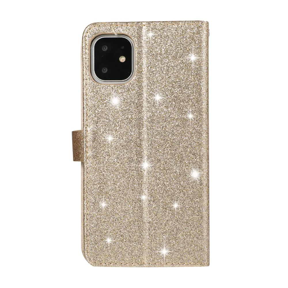 iphone 13 mini flip case Glitter Leather Flip Phone Case For iPhone 11 12 Pro Max Mini XS Max XR X 8 7 6s Plus SE 2020 Cover Wallet Card Slots Stand Case iphone 13 mini leather case