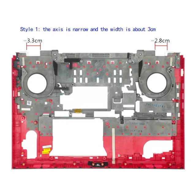 For Dell  Inspiron 15 7000 7566 7567 Laptop LCD Back Cover / Front Bezel / Palm Rest / Bottom Shell / Back Cover / Air Outlet D red cover 95 new 1
