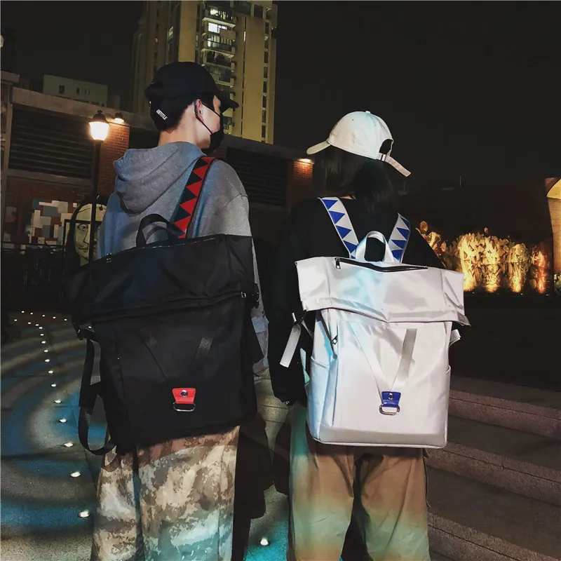 

2019 new men's backpack street Europe and the United States tide brand backpack men canvas travel sports student bag handbags