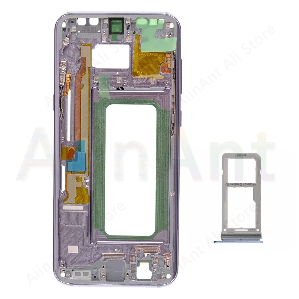 Держатель ЖКД средняя передняя рамка для Samsung Galaxy S8 Plus G955F S8 G950F металлический пластинчатый корпус крышка Sim держатель для карт