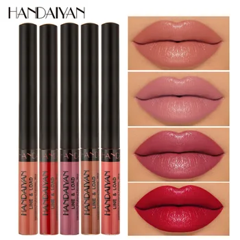 

60pcs/lot HANDAIYAN Matte Liquid Lipstick Waterproof Long Lasting Lip Gloss Sexy Lip Tint Pigment Cosmetics maquiagem Wholesale