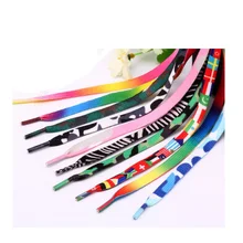 50 пар разноцветных шнурков Радуга градиент печати плоский ботинок кружева обувь повседневная Хроматическая Цвет шнурки 80 см/100 см/120 см