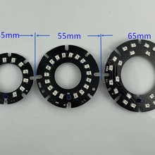 ИК инфракрасный Пастер светодиодный светильник 850nm 90 градусов для камеры наблюдения диаметр 45 мм 55 мм 65 мм для большинства камер