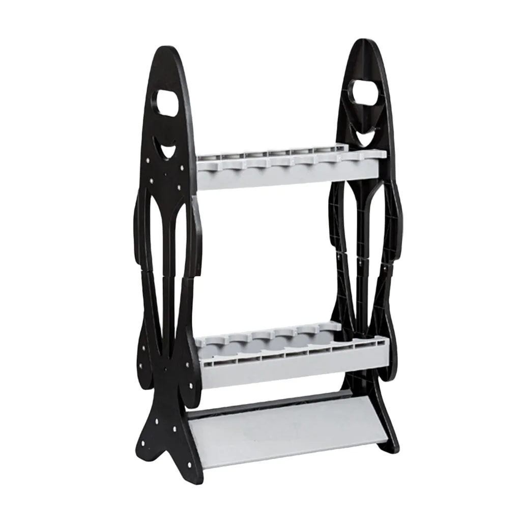 

Professional Fishing Rod Holder Rack Display 16 Rod Rest Landing Net Tackle Tool Accessories Storage