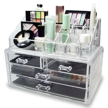 

Makeup Organizer Drawers Plastic Cosmetic Storage Box Jewelry Container Make Up Case Makeup Brush Holder Organizers