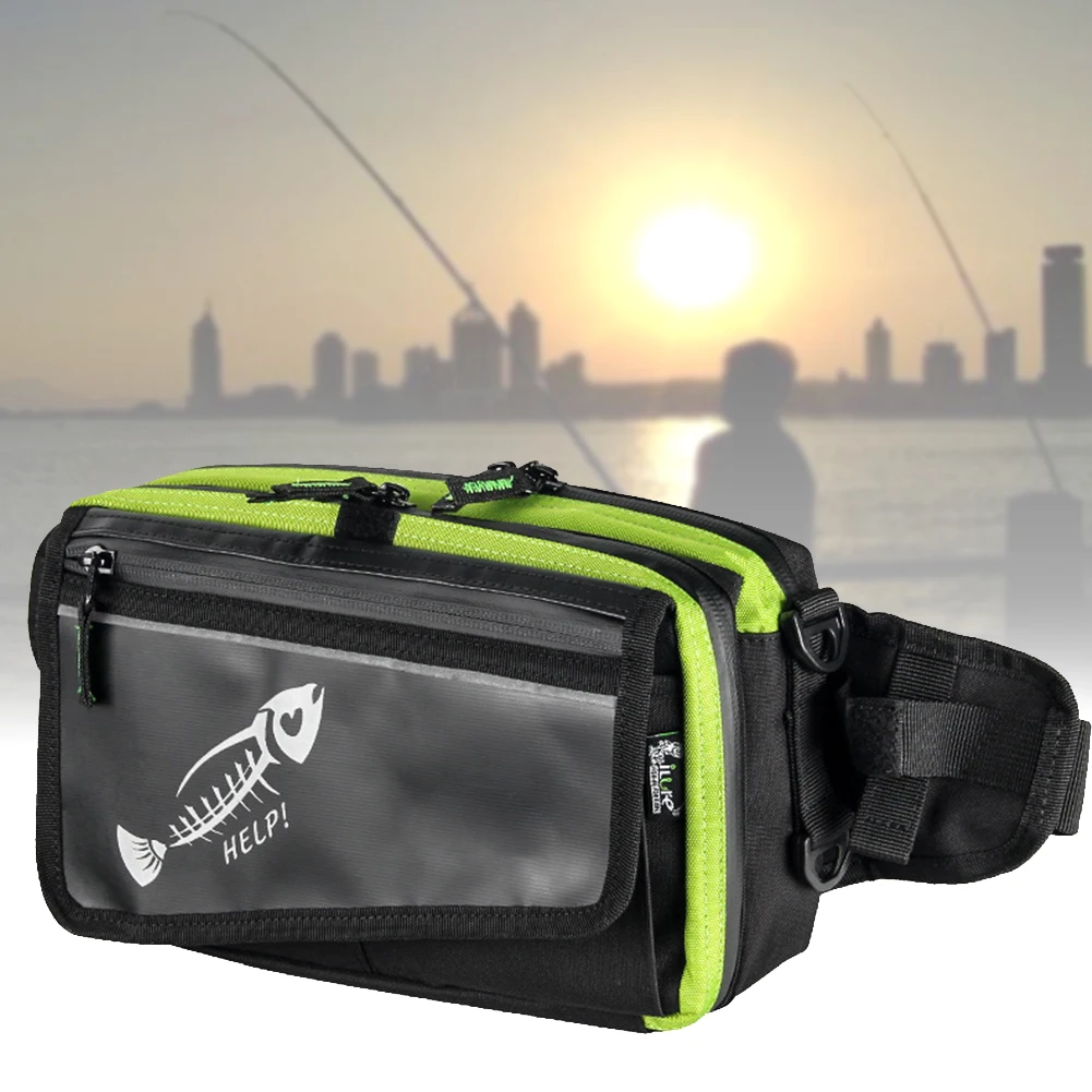 Wear Resistant Protective Large Capacity Waist Pack Fishing Bag Adjustable Strap Outdoor Clasp Design Unisex Lure Storage