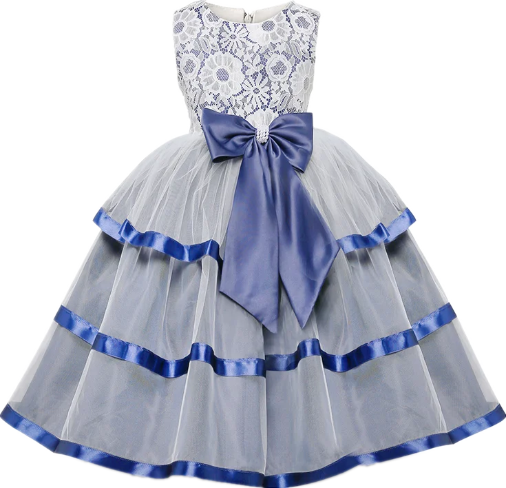 Style 7 blue Элегантное платье для девочек Год Вечерние принцесса платье свадебное платье Детские платья для девочек платье для дня рождения vestido infantil до 10 ти лет - Цвет: Style 7 blue