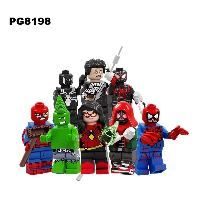 

Super Heroes Building Blocks Bricks Carnage Punk Black Lantern Shazam Venom Spiderman Action Figures Gifts For Kids Toys PG8198