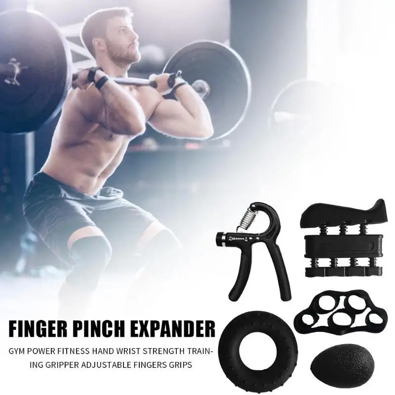 VKTECT 5PC/Set Gym Fitness Adjustable Hand Grip Set Finger Forearm Strength Muscle Recovery Heavy Hand Gripper Exerciser Trainer VKTECT 5PC/Set Gym Fitness Adjustable Hand Grip Set Finger Forearm Strength Muscle Recovery Heavy Hand Gripper Exerciser Trainer
