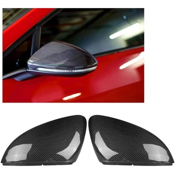 

2pcs Carbon Fiber Car Rearview Side Mirror Cap Side Mirror Cover Trim for Golf MK7 Passat B7 Left&Right