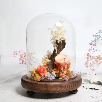 

10*15cm Antique Base Glass Dome Vase Home Decoration Diameter=10cm Height=15cm Glass Dome Friend Gift Wedding Decoration