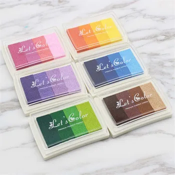 

4 Color Gradient Inkpad Fingerprint Stamp Sealing Decoration Scrapbooking Painting Card Making DIY Crafts Seal Ink Pad