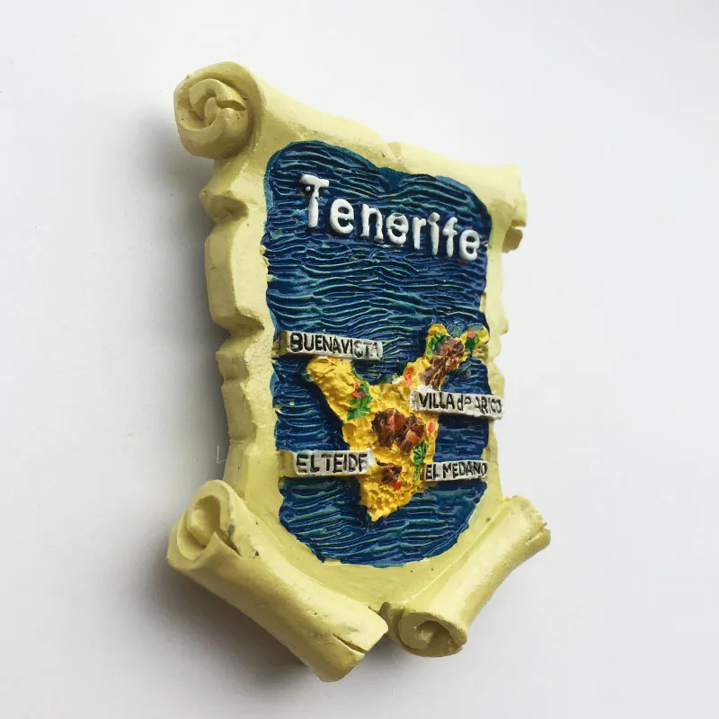 Europe Spain Fridge Magnets Spanish Island of Tenerife Tourism Souvenir Decorative Refrigerator Magnets Home Decor Gift Ideas