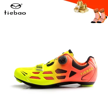 

Tiebao Road cycling sneakers men women professional sapatilha ciclismo self-locking breathable Athletic riding bicycle sneakers