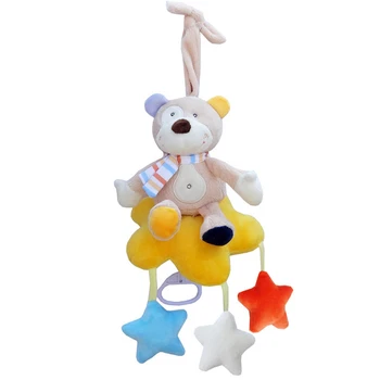 

Infant Cute Newborn Baby Crib Soft Rattle Hanging Bed Bell Stuffed Animal Musical Mobile Stroller Educational Toy Baby Toys