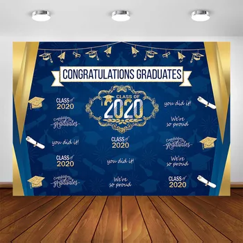 

Class of 2020 Graduation Party Photography Backdrops Graduation Porm Celebration Decorations Photo Booth Background Photocall