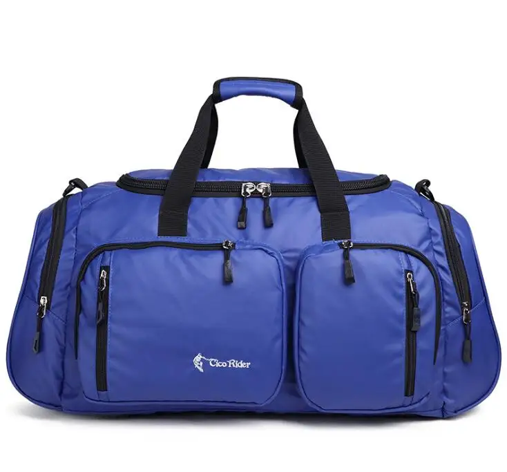 Travel Bag Portable Large Capacity Luggage Bag Male Waterproof Short-distance Travel Bag Outdoor Sports GYM Bag XA153K - Цвет: Blue