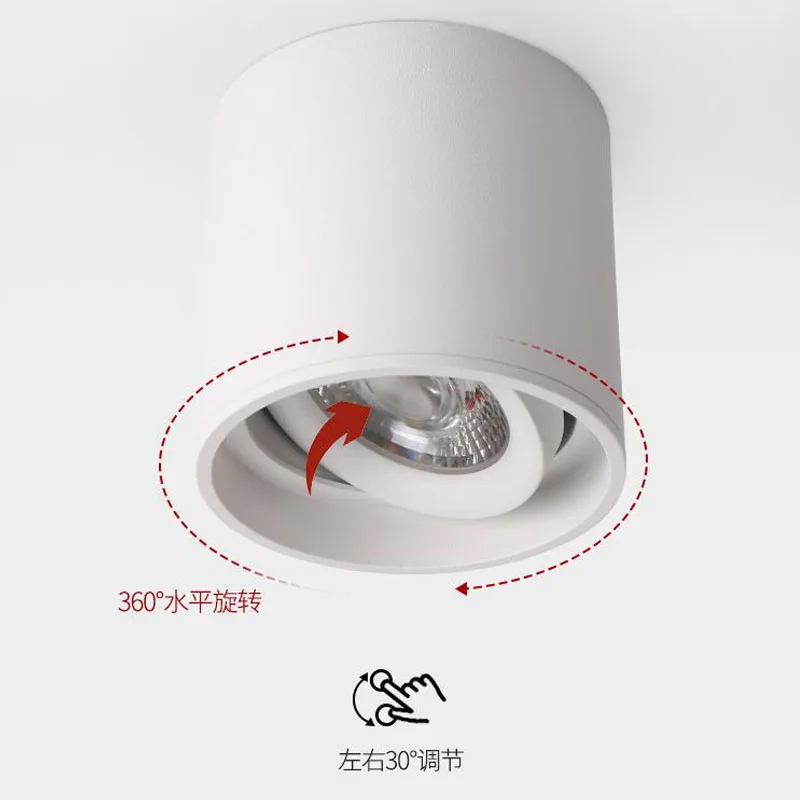 LED Ceiling Lamp Surface Mount Dimmable Cylinder LED Downlights 7W 9W 10W 15W 18W 20W COB Ceiling Spot Lights
