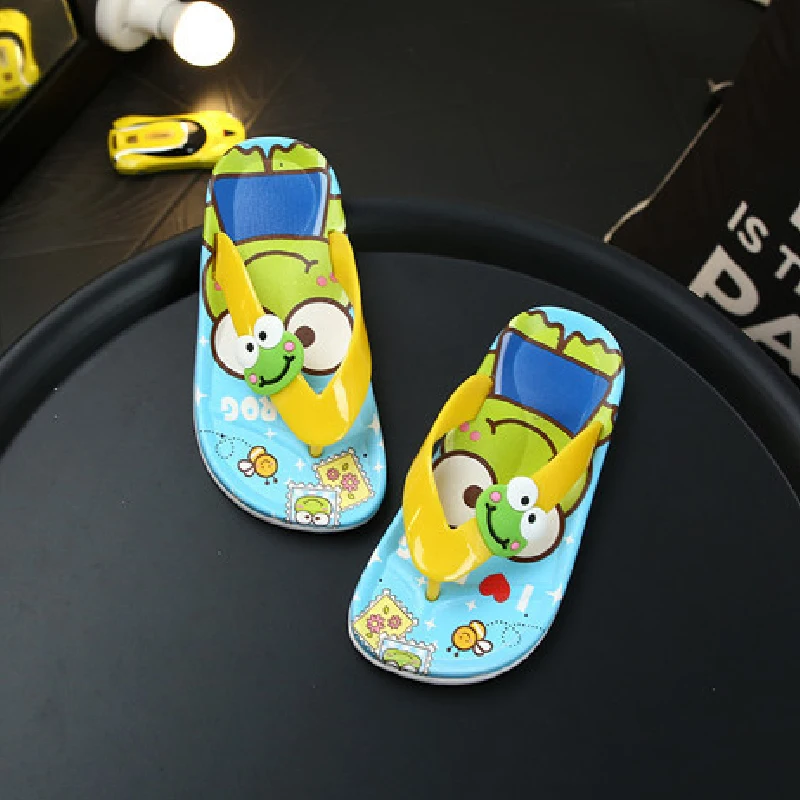 Шлепанцы для маленьких мальчиков Симпатичные Мультяшные тапочки с дырками
