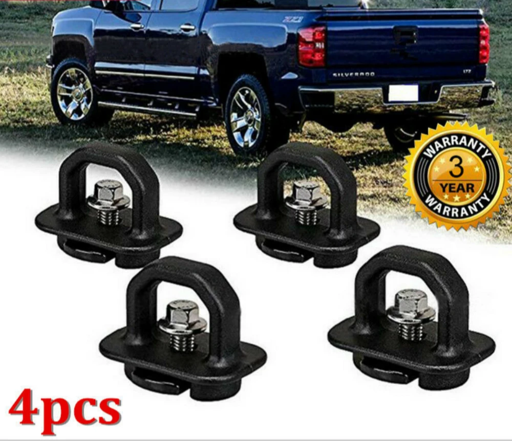 

4pcs Car accessories Tie Down Anchor Truck Bed Side Wall Anchor Pickup for GMC Sierra Canyon Chevy Silverado Colorado 2007-2018