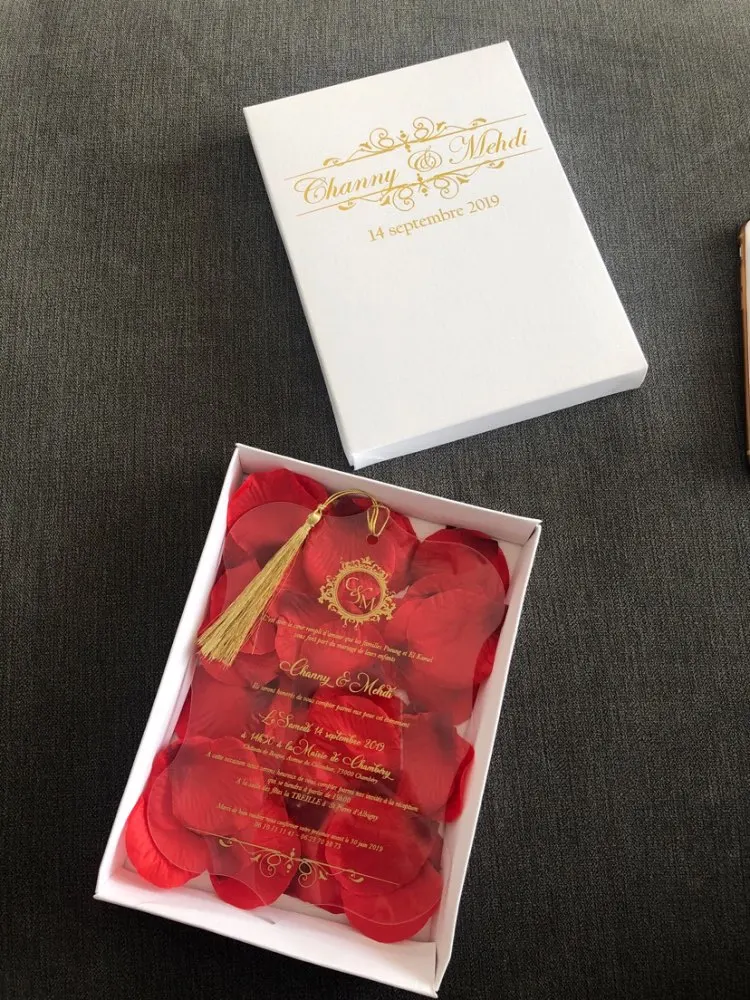 Новейшее супер элегантное свадебное приглашение карточка дизайн Свадебный декор печать кружева акриловое приглашение