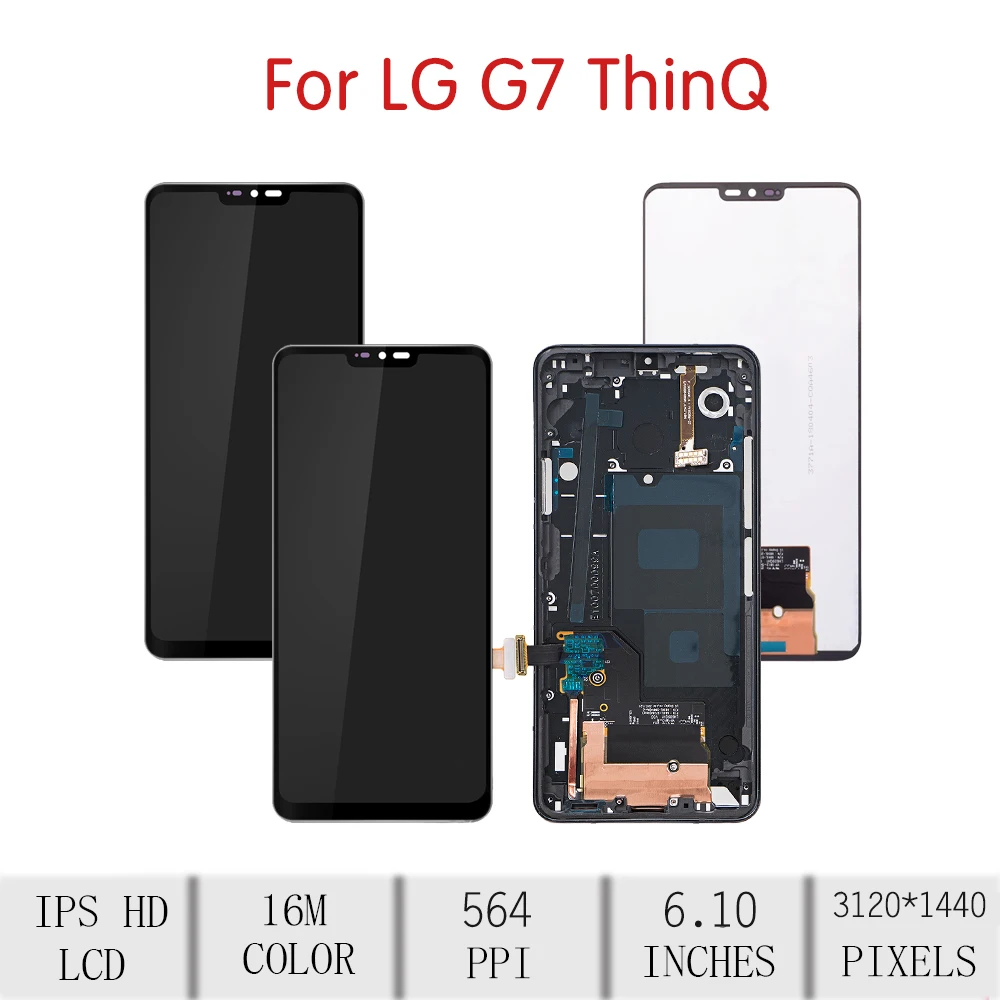 

Display For LG G7 LCD G710 G710EM G710PM G710VMP LCD Display Touch Screen Digitizer Frame For LG G7 ThinQ LCD Screen