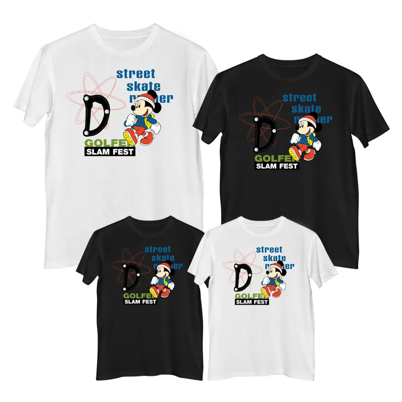 Disney с Микки Маусом футболка летние удобные 100% из хлопка комплекты одежды для