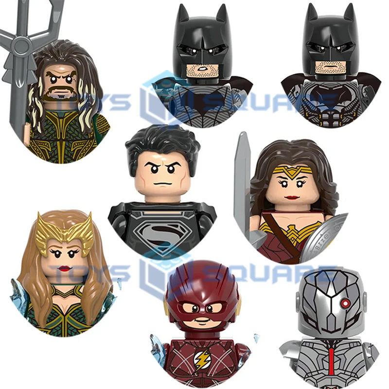 Детский конструктор The Super Wonder Aqua Flash Man Woman Набор кубиков MOC Подарочные игрушки для