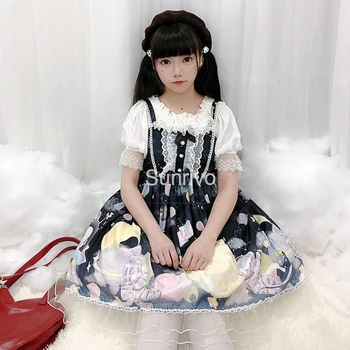 

Soft sister lolita jsk suspender dress Japanese lolita girl sexy gothic dress princess skirt female