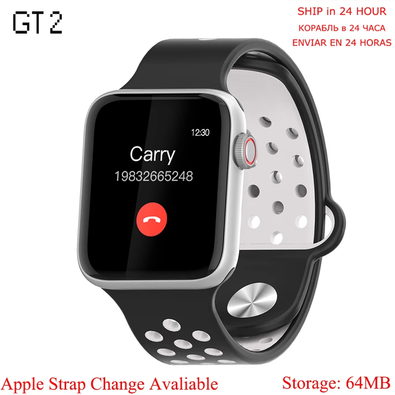 Умные часы GT2 PK W34 IWO10 2.5D с сенсорным экраном пульсометром монитором кровяного