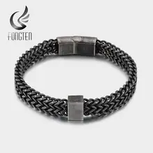 Fongten из нержавеющей стали мужской браслет в стиле "панк" цепочка из звеньев с шармом мужские Викинг, аксессуары ретро черный браслет лучший друг подарок ювелирные изделия