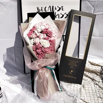 

6pcs Golden Secret Rectangular Flower Box Set Two Tiandigai Flower Valentine's Day Flower florist packaging