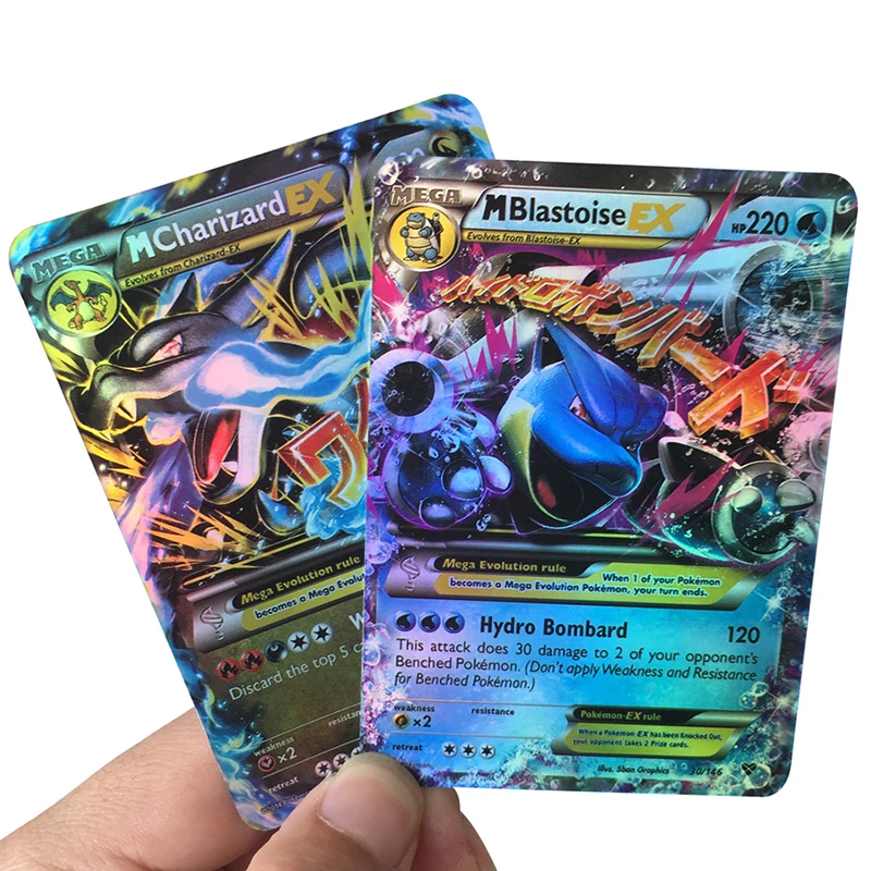 Takara Tomy Pokemon 60 100 200 шт. GX EX MEGA Flash Card Sun Moon Lost Thunder коллекционный Подарок детская