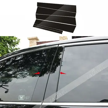 

6pcs Glossy Car Window Pillar Post Accent Trim Sticker Cover with 3M Adhesive Tape New For Honda Accord 2013 2014 2015 2016 2017