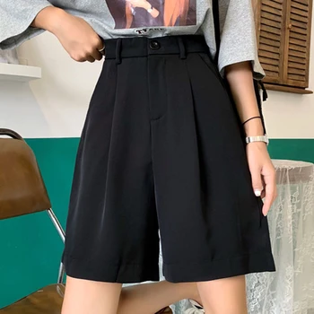 

Black Casual Women Shorts High Waist Pantaloni Donna Spring Summer Pantalon Mujer Red Office Ladies