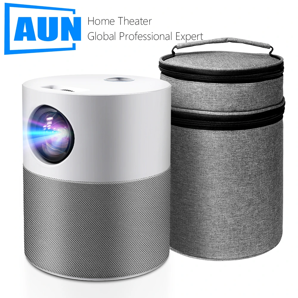 AUN Projector Full HD 1080p ET40 Android 9 Beamer LED Mini Projector 4k Decoding Video Projector for Home Theater Cinema Mobile best projector