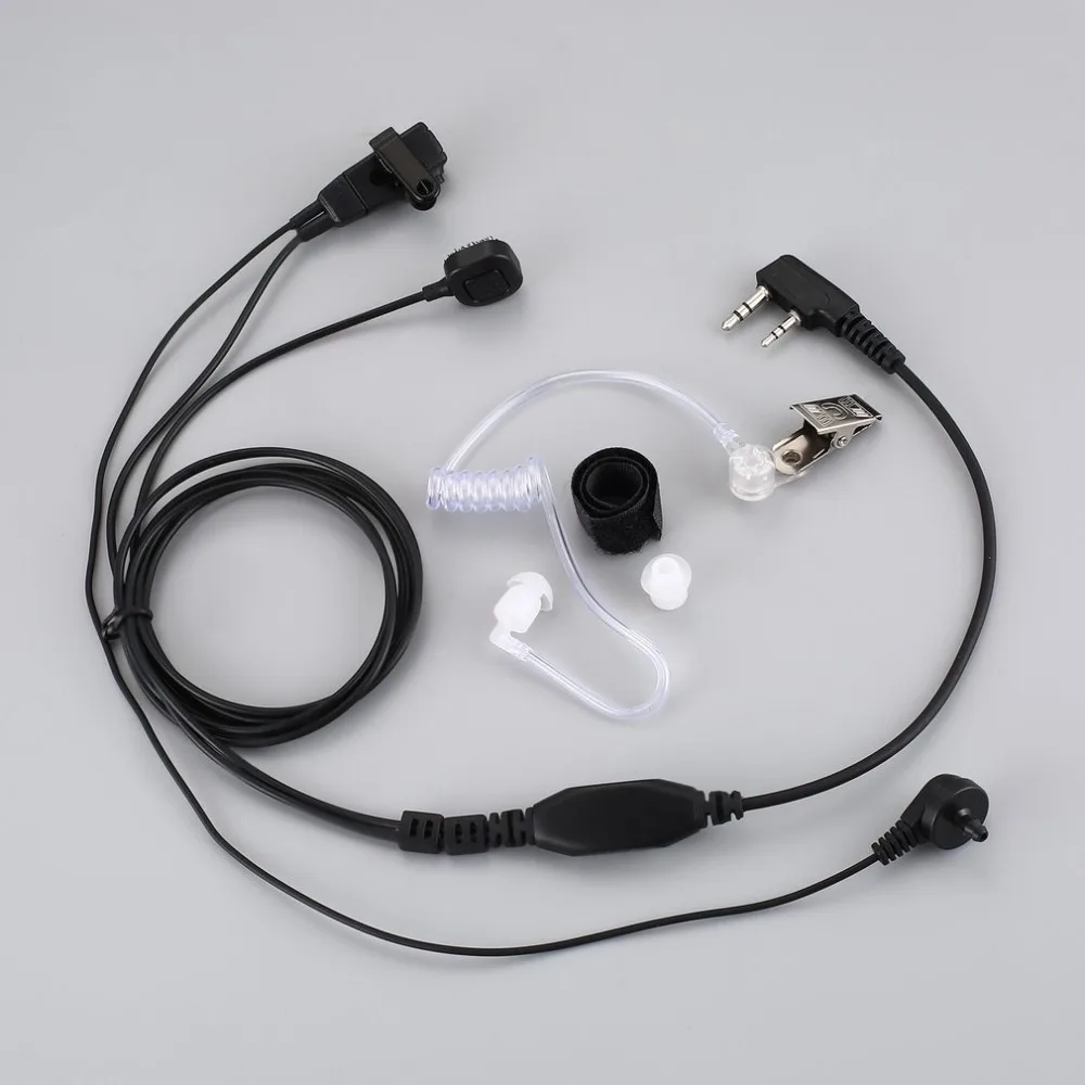 Covert Acoustic Tube Earpiece Headset Mic with Finger PTT for Kenwood Radio Tk3118 Tk3130 Tk3131 Tk3160 Tk3170 Tk3173 Etc 2pin