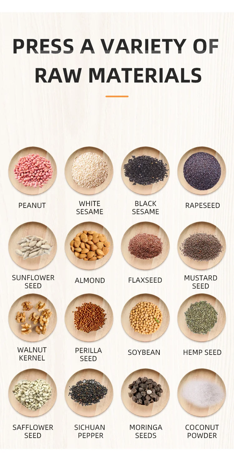 Household Oil Press machine Automatic Cold Press Peanut Flax Seed Walnut Oil Extractor Presser 4