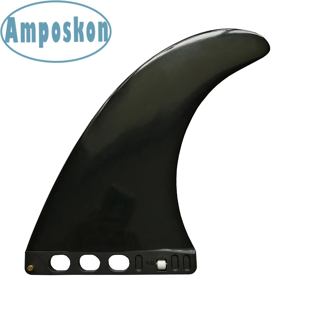 

1 PC New Hot High Quality Longboard Auto Connect 9 Inch Black Touring Fins FCS II Center Fins Sup Board Accessories Surf Paddle