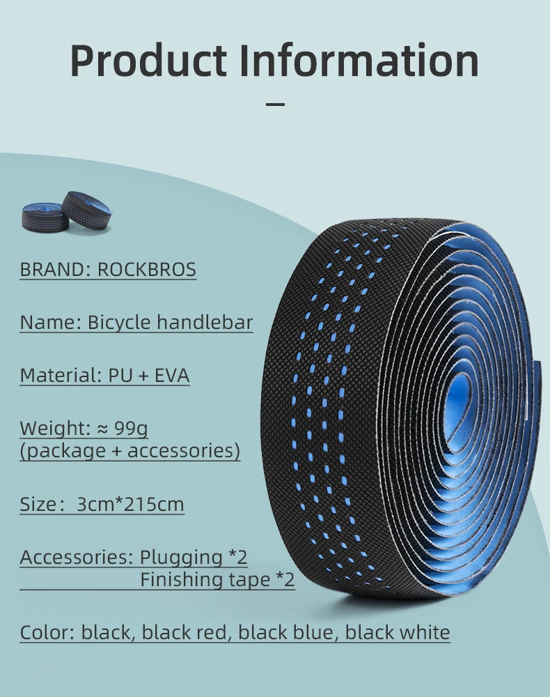 Handlebar Tape Road Bike Grip PU Strap Handle Belt Anti-Skip Damping Cycling Str
