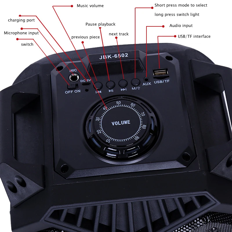 Grande potência alto-falante bluetooth estéreo sem fio