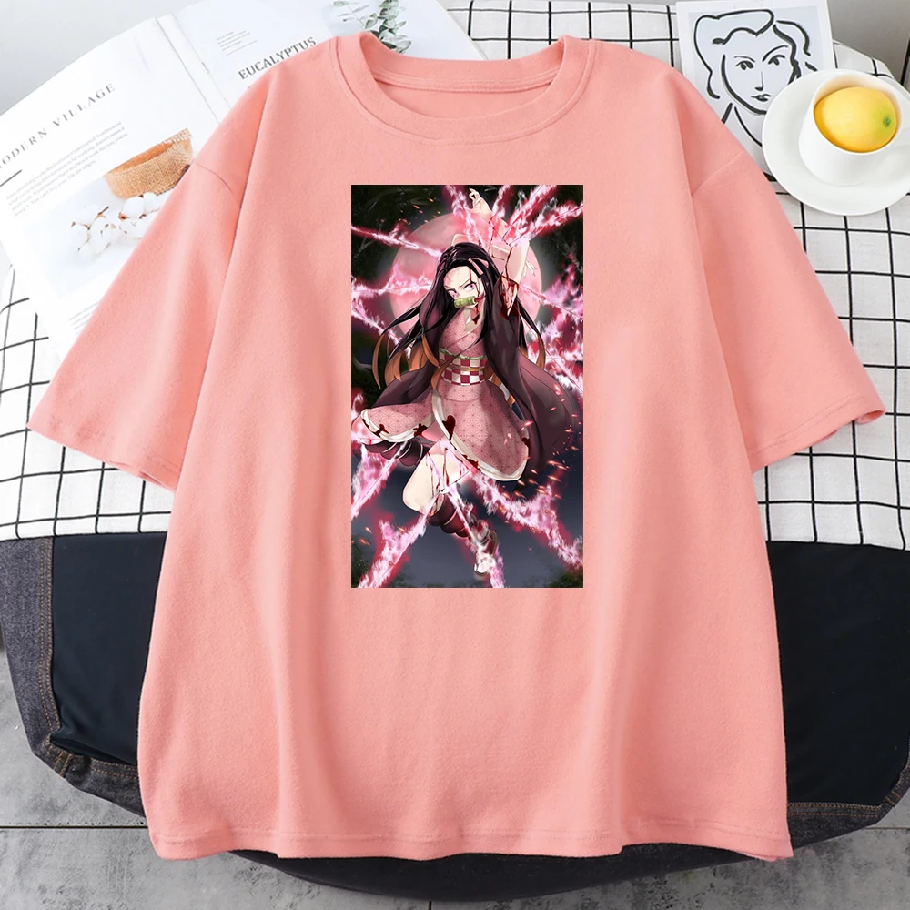 Women s T Shirts Demon Slayer Japan Anime Midouzi Printed Short Sleeve 