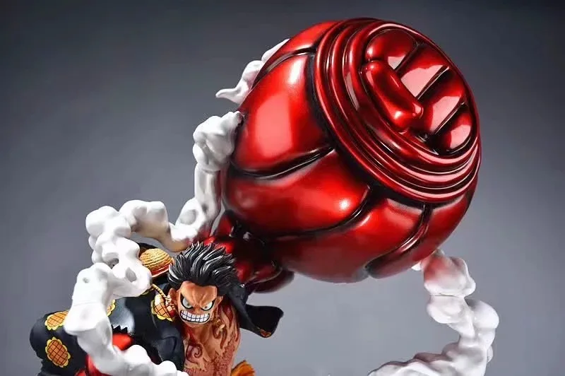 Anime One Piece Monkey D Luffy Gear 4th Bounce Man Delicacy Kingukon Gugan Pose Large Scale 50cm Pvc Statue Collectible Model Aliexpress