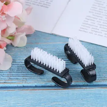 

10Pcs Nail Cleaning Horn Brush Nail Art Dust Clean Hand Scrubbing Brush Nail Manicure Pedicure Tool Accessories