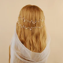 Стразы TRiXY H98, свадебная повязка на голову для невесты, свадебные жемчужины, корона, стразы, жемчужные аксессуары для волос, шпилька, украшения